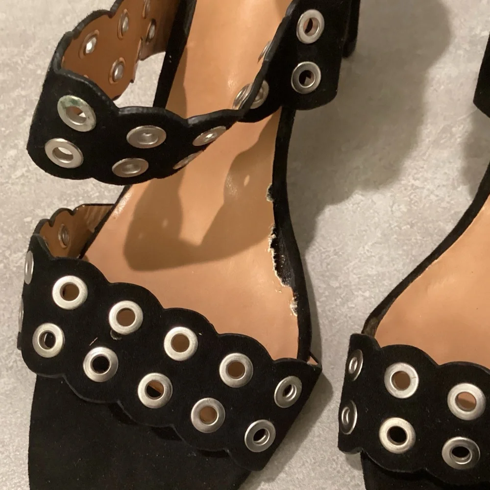 Report 'Apollo' Black & Silver, Ankle Strap Heels